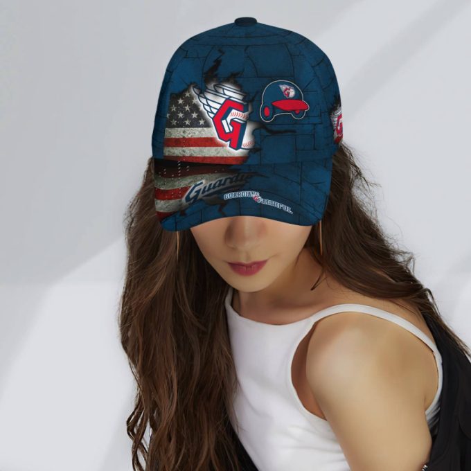 Cleveland Guardians American Flag Metal Printed Baseball Classic Baseball Classic Cap Men Hat Men Hat