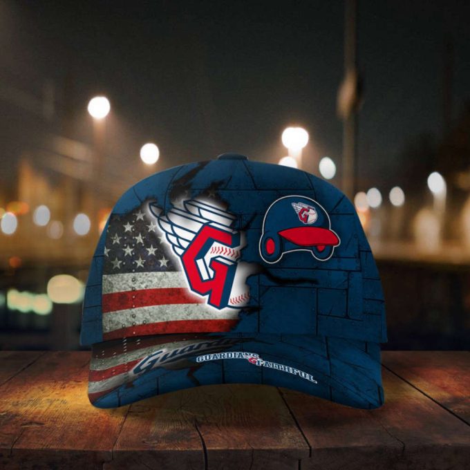 Cleveland Guardians American Flag Metal Printed Baseball Classic Baseball Classic Cap Men Hat Men Hat