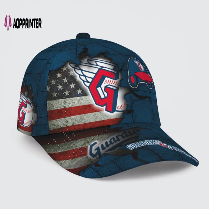 Cleveland Guardians American Flag Metal Printed Baseball Classic Baseball Classic Cap Men Hat Men Hat