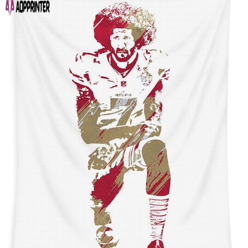 Colin Kaepernick San Francisco 49Ers Watercolor Strokes Pixel Art 3 Tapestry Gifts For Fans