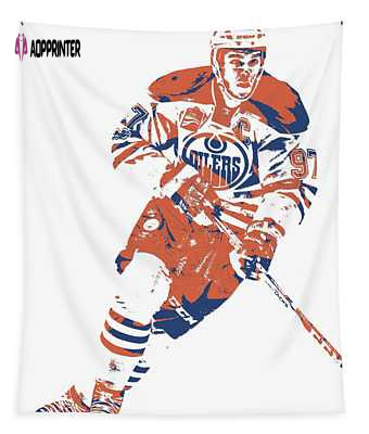 Connor McDavid Edmonton Oilers Tapestry – Pixel Art 6 – Joe Hamilton Design