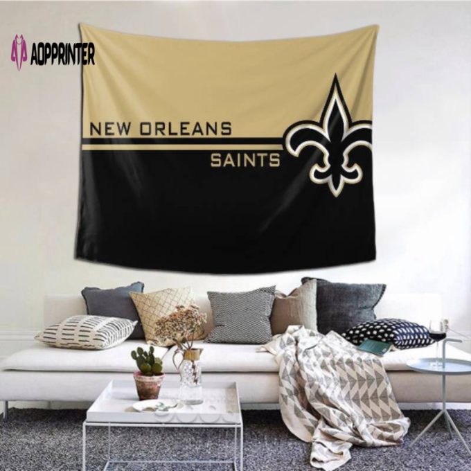 Authentic New Orleans Saints Tapestry – Ideal Outdoor Home Decor