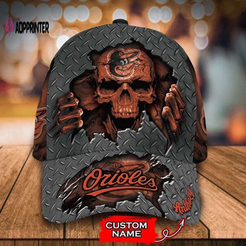 Customized MLB Baltimore Orioles Baseball Cap Skull For Fans
