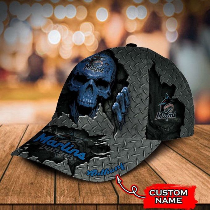 Customized MLB Miami Marlins Baseball Cap Skull For Fans