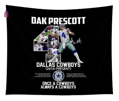 Dak Prescott Dallas Cowboys 2016-Present Signature Tapestry – A Cowboys Always Candice Dominy