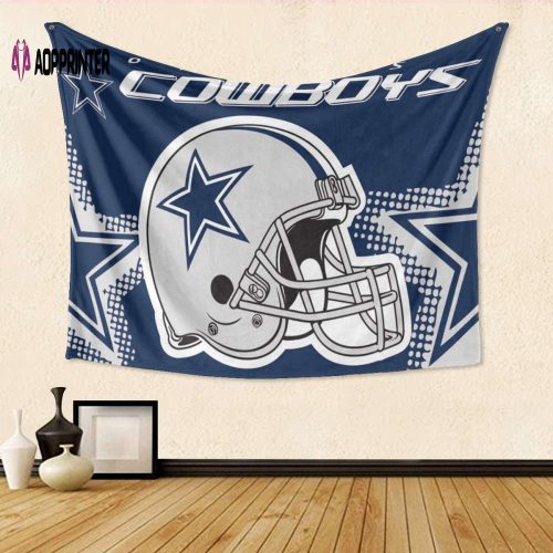 Dallas Cowboys Helmet Star Navy1 Gift For Fan 3D Full Printing Tapestry