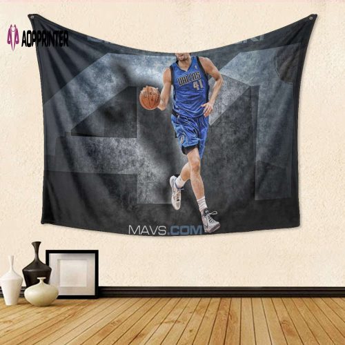 Get Your Dallas Mavericks Dirk Nowitzki d2 Tapestry – Perfect Gift for Fans 3D Full Printing