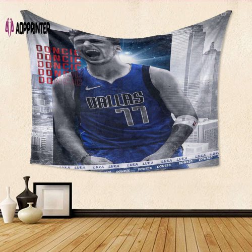 Get Your Dallas Mavericks 77 Luka Doncic l10 Tapestry – Perfect Gift for Fans 3D Full Printing