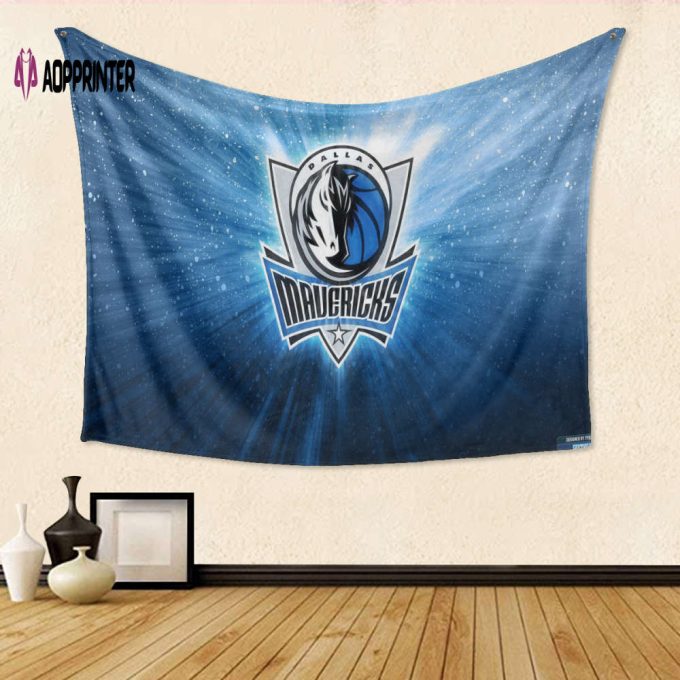 Dallas Mavericks Logo Art 12 Gift For Fan 3D Full Printing Tapestry