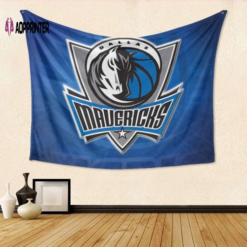 Dallas Mavericks Logo Art Tapestry – 3D Full Print Perfect Gift for Fans