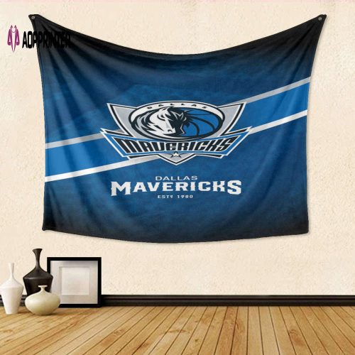 Dallas Mavericks Logo Art 18 Gift For Fan 3D Full Printing Tapestry