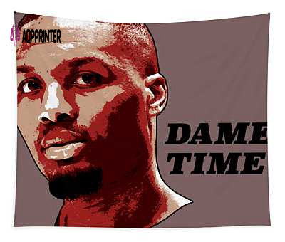 Score Big with Damian Lillard Portland Basketball Tapestry – A Slam Dunk for Fans!