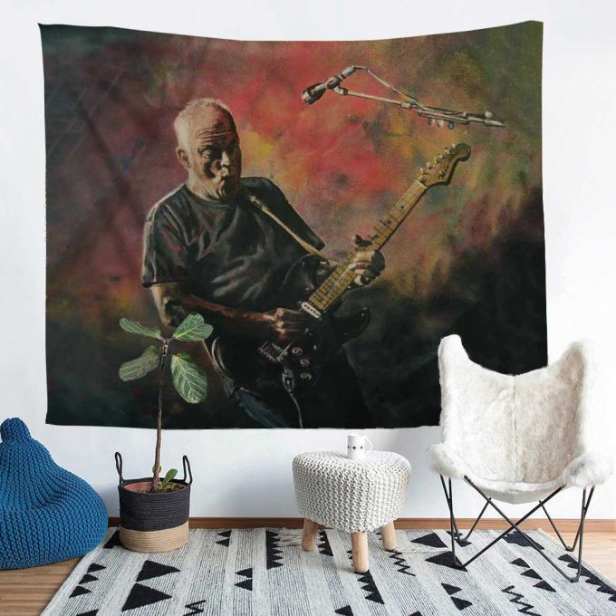 David Gilmour Painting Art  Pink Floyd Tapestry