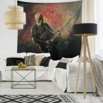 David Gilmour Painting Art  Pink Floyd Tapestry