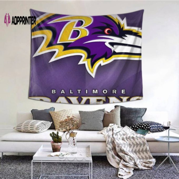 Enhance Your Space with Baltimore Ravens Decorative Wall Tapestry -153891