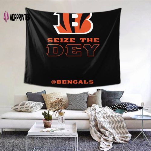 Cincinnati Bengals Decorative Wall Tapestry – Enhance Your Space with Team Spirit!