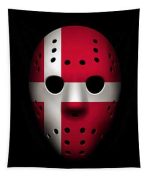 Denmark Goalie Mask Joe Hamilton Tapestry