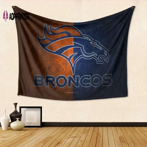 Denver Broncos Emblem v58 Gift For Fan 3D Full Printing Tapestry