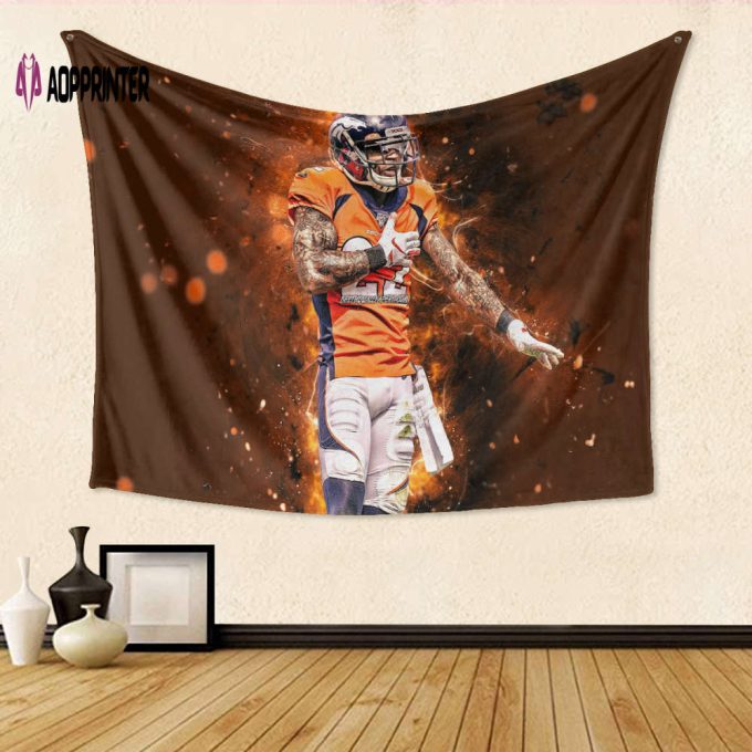 Denver Broncos Kareem Jackson v42 3D Full Printing Tapestry – Perfect Gift for Fan!