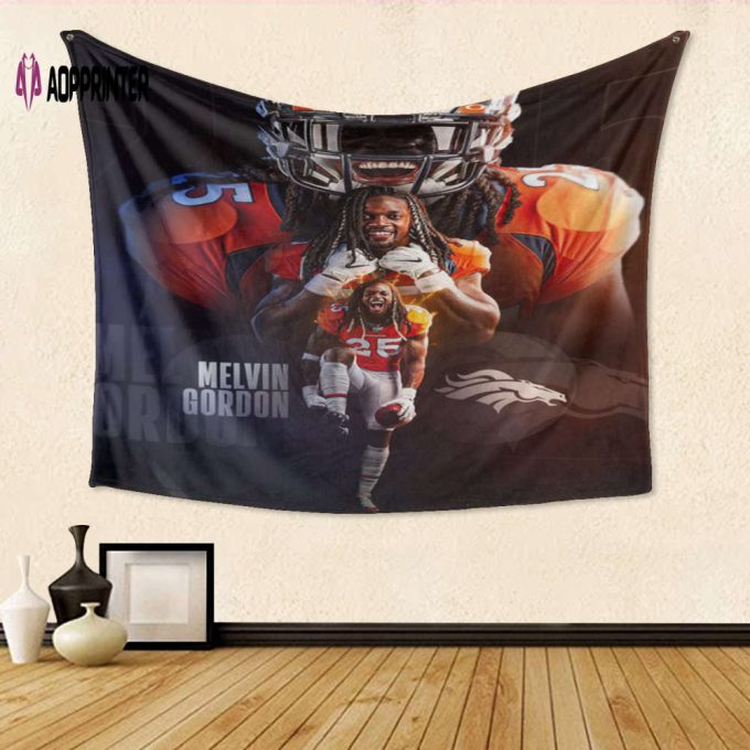 Denver Broncos Melvin Gordon1 Gift For Fan 3D Full Printing Tapestry