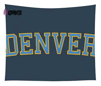 Denver Sports College Font Tapestry: Show Your Team Spirit with this Vibrant Wall Decor