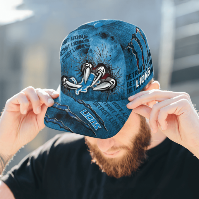 Detroit Lions Flag 3D Dragon Classic Baseball Classic Cap Men Hat