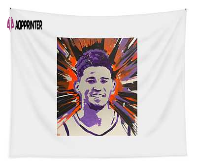 Devin Booker Broken Nose Playoff Basketball Fan 01 Tapestry – Stylish Sports Decor