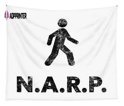 Distressed Narp College Mascot Designs Transparent Tapestry