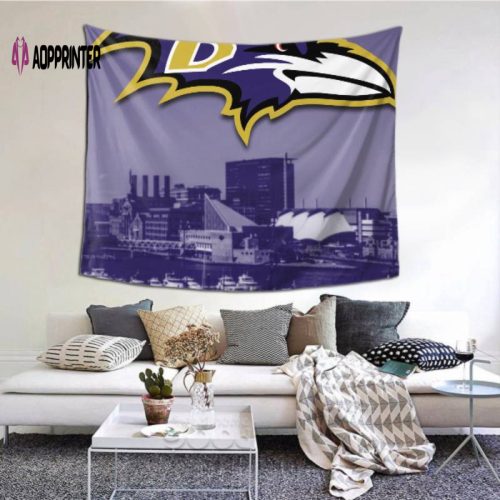 Baltimore Ravens Dorm Decor Tapestry – Perfect for Living Room & Bedroom