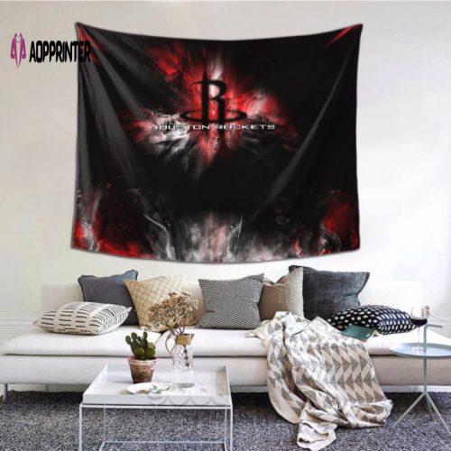 Stylish Houston Rockets Tapestry – Perfect Dorm Decor for Living Room & Bedroom