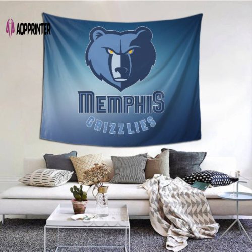 Transform Your Living Room or Bedroom with Memphis Grizzlies Dorm Decor Tapestry -151308