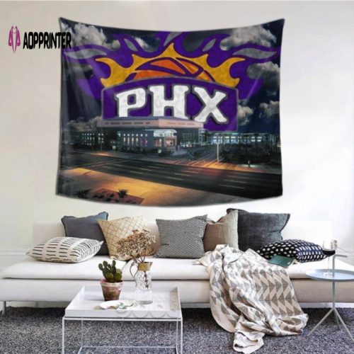 Phoenix Suns Dorm Decor Tapestry – Vibrant Living Room Bedroom Decoration