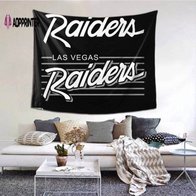 Durable Las Vegas Raiders Tapestry – Perfect Beach Shawl Scarf Blanket