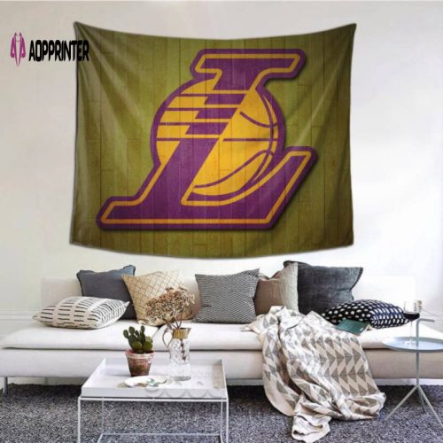 Transform Your Space with Easy-To-Hang Los Angeles Lakers Tapestry – Perfect for Bedroom and Living Room Décor!