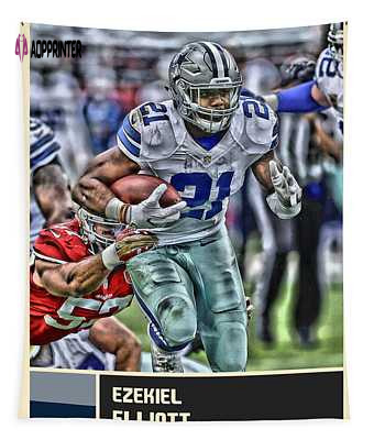 Ezekiel Elliott Dallas Cowboys Joe Hamilton Tapestry