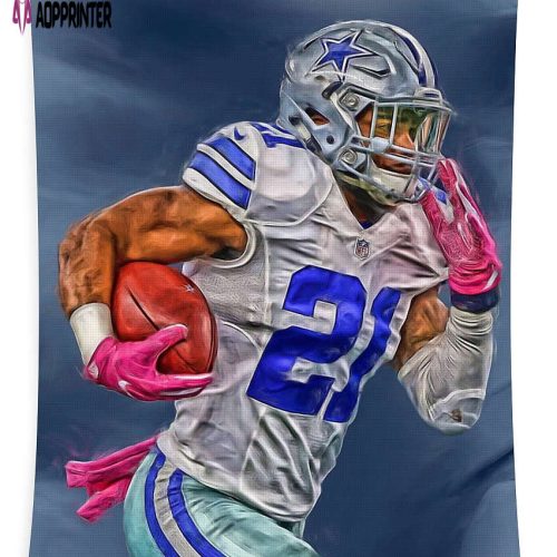 Ezekiel Elliott Dallas Cowboys Tapestry Gifts For Fans