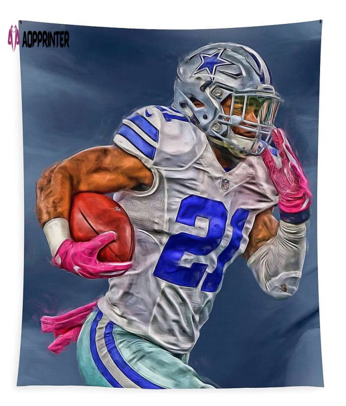 Ezekiel Elliott Dallas Cowboys Tapestry Gifts For Fans