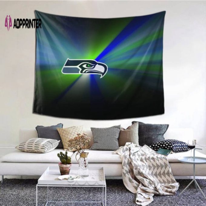 Seattle Seahawks Fashion Wall Tapestry – Stylish Home Decor for Indoor Seahawks Fan Gift