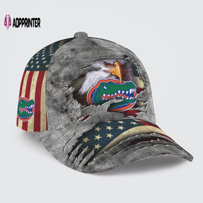 Florida Gators Vintage American Flag Royalty Baseball Classic Baseball Classic Cap Men Hat Men Hat