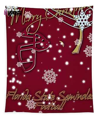 Florida State Seminoles Christmas Card with Joe Hamilton Tapestry: Festive Holiday Greetings