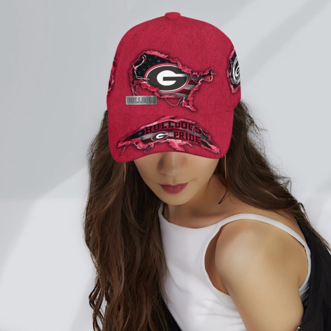 Georgia Bulldogs American Flag Classic Baseball Classic Baseball Classic Cap Men Hat Men Hat