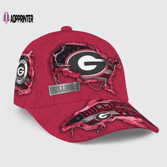 Georgia Bulldogs American Flag Classic Baseball Classic Baseball Classic Cap Men Hat Men Hat