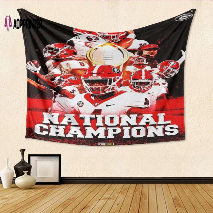 Georgia Bulldogs Player TA2 Gift For Fan 3D Full Printing Tapestry