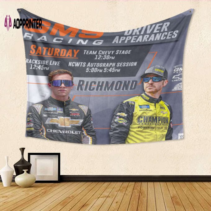 Unique GMS Racing Drivers2 Tapestry: Stunning 3D Full Printing Gift for Fans