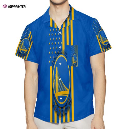 Golden State Warriors Emblem Flag2 3D All Over Print Hawaiian Shirt – Men s & Women s Gift with Pocket