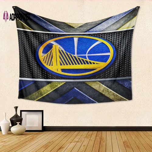 Golden State Warriors 3D Metal Emblem Tapestry: Perfect Gift for Fans!