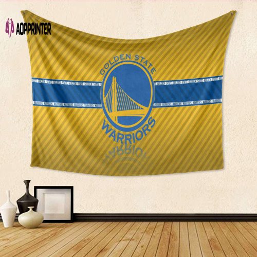 Golden State Warriors Emblem Tapestry: 3D Full Printing Gift for Fans