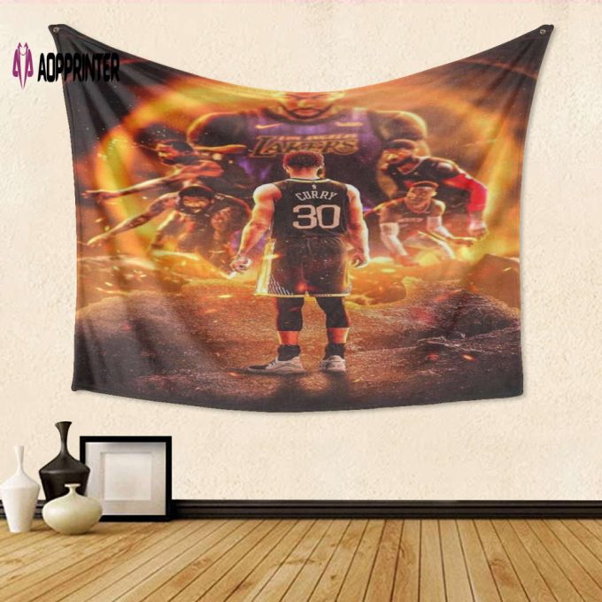 Golden State Warriors Stephen Curry 30 Tapestry – Perfect 3D Full Print Gift for Fans