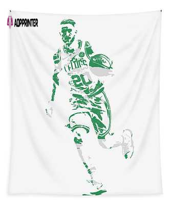 Gordon Hayward Boston Celtics Pixel Art 10 Joe Hamilton Tapestry