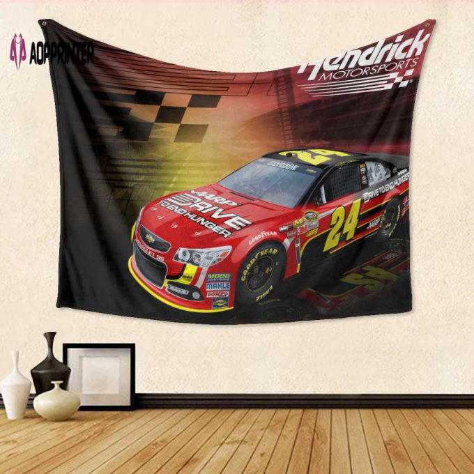 Hendrick Motorsports Car7 Gift: 3D Full Printing Tapestry for Fans